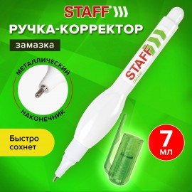 Ручка-корректор STAFF "College", 7 мл, металлический наконечник, 226816