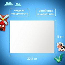 Доска для лепки А5, 205х150 мм, ПИФАГОР, белая, 2 стека, 227395