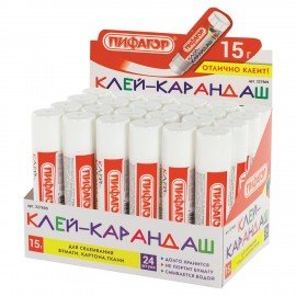 Клей-карандаш ПИФАГОР, 15 г, 227609