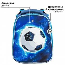 Ранец BRAUBERG PREMIUM, 2 отделения, с брелком, Sports, 38х29х16 см, 227814