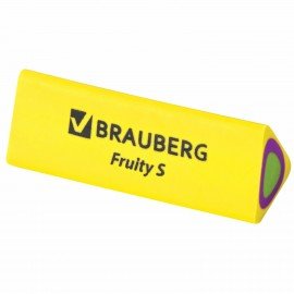 Ластик BRAUBERG "Fruity S", 44х15х15 мм, цвет ассорти, треугольный, 228713