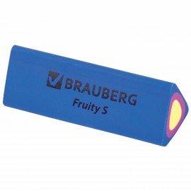 Ластик BRAUBERG "Fruity S", 44х15х15 мм, цвет ассорти, треугольный, 228713