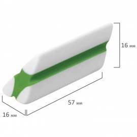 Ластик BRAUBERG "Jet", 57х16х16 мм, цвет ассорти, треугольный, скошенные края, 228718