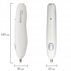 Ластик электрический BRAUBERG "ULTRA", АККУМУЛЯТОР, зарядка USB, + 16 сменных ластиков, 229609