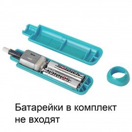 Ластик электрический BRAUBERG "JET", питание от 2 батареек ААА, 8 сменных ластиков, голубой, 229612