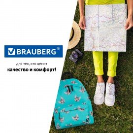 Рюкзак BRAUBERG СИТИ-ФОРМАТ универсальный, "Cats", голубой, 41х32х14 см, 229881