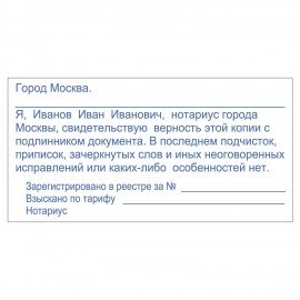 Оснастка для штампа, размер оттиска 75х38 мм, синий, TRODAT 4926, подушка в комплекте, 53109