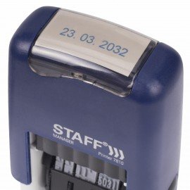 Датер-мини STAFF, месяц цифрами, оттиск 22х4 мм, "Printer 7810 BANK", 237433