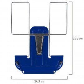 Подставка для книг и учебников BRAUBERG LINE, металлическая, синяя, европодвес, 237966