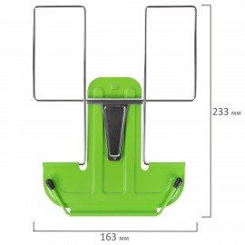 Подставка для книг и учебников BRAUBERG LINE, металлическая, зеленая, европодвес, 237967