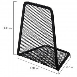 Держатель (ограничитель) подставка для книг BRAUBERG "Germanium Mesh", КОМПЛЕКТ 2 штуки, металл, 237977