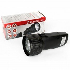 Фонарь аккумуляторный ULTRAFLASH 5хLED, вилка, заряд от сети, LED3859