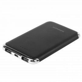 Аккумулятор внешний 6000 mAh SONNEN POWERBANK K611, 2 USB, литий-полимерный, черный, 263029