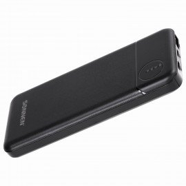 Аккумулятор внешний 10000 mAh SONNEN POWERBANK K701PD БЫСТРАЯ ЗАРЯДКА, 2USB, литий-полимерный, 263031