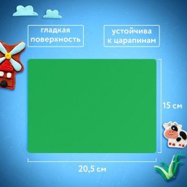 Доска для лепки компактная с 2 стеками А5, 205х150 мм, зеленая, ПИФАГОР, 270559