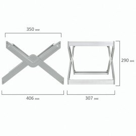 Подставка для подвесных папок STAFF, до 50 папок А4 / Foolscap, 406х307х290 мм, серая, 270939