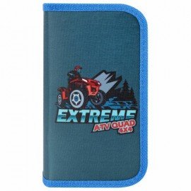 Пенал ЮНЛАНДИЯ, 2 отделения, полиэстер, 19х11 см, "Extreme", 271026