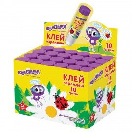 Клей-карандаш ЮНЛАНДИЯ "ЮНЛАНДИК И БОЖЬЯ КОРОВКА", 10 г, улучшенный, 271137