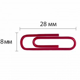 Скрепки ЭКСТРА ОФИСМАГ 28 мм цветные 100 штук, 271316