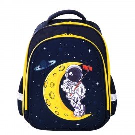 Ранец BRAUBERG KIDS STANDARD, 2 отделения, "Spaceman", СВЕТЯЩИЙСЯ, 36х28х14 см, 271384