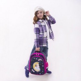 Ранец BRAUBERG KIDS STANDARD, 2 отделения, "Moon girl", 36х28х14 см, 271387