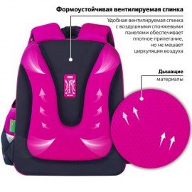 Ранец BRAUBERG KIDS STANDARD, 2 отделения, "Moon girl", 36х28х14 см, 271387