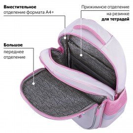 Рюкзак BRAUBERG FAVOUR, 2 отделения, 3 кармана, "Fluffy kittens", 40х29х15 см, 271417