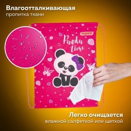 Мешок для обуви ПИФАГОР, 1 отделение, 40х32 см, "Panda time", 271601