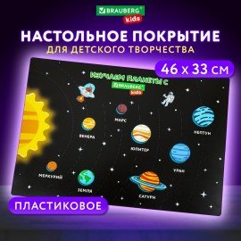 Настольное покрытие BRAUBERG KIDS, А3+, пластик, 46x33 см, "Space Out", 271731