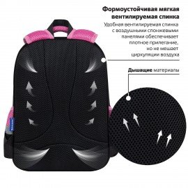 Рюкзак BRAUBERG FAVOUR, 2 отделения, 3 кармана, "Don't wake up", 40х29х15 см, 272058