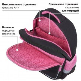 Рюкзак BRAUBERG FAVOUR, 2 отделения, 3 кармана, "Don't wake up", 40х29х15 см, 272058