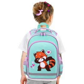 Рюкзак ПИФАГОР SCHOOL, 1 отделение, 3 кармана, "Red panda", 38x28х14 см, 272083