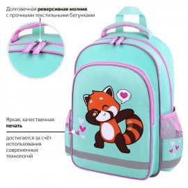 Рюкзак ПИФАГОР SCHOOL, 1 отделение, 3 кармана, "Red panda", 38x28х14 см, 272083