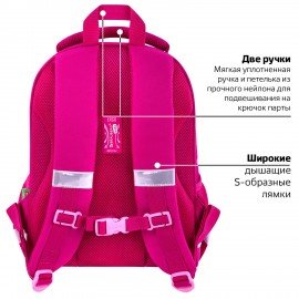 Ранец BRAUBERG KIDS START, 1 отделение, 2 кармана, "Anime style", 35х26х13 см, 272094