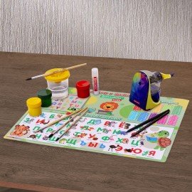 Настольное покрытие BRAUBERG KIDS, А3+, пластик, 46x33 см, "Back to school", 272367