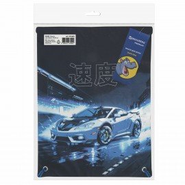 Мешок для обуви BRAUBERG PREMIUM, карман, подклад., светоотр., 43х33 см, Night race, 272425