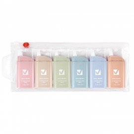 Корректирующая лента BRAUBERG COMPACT PASTEL, 5 мм х 6 м, КОМПЛЕКТ 6 штук, пенал с zip-lock, 272496