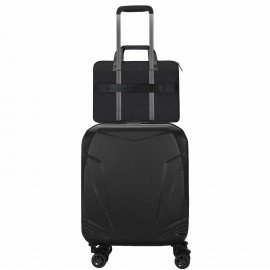 Сумка портфель HEIKKI ULTRA (ХЕЙКИ) с отд. для ноутбука 15,6", Total black, черный, 28х39х3 см, 272609