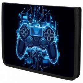 Папка для тетрадей BRAUBERG KIDS А5, 1 отделение, пластик, молния вокруг, Digital gamepad, 273326
