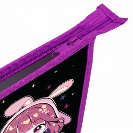 Папка для тетрадей ПИФАГОР А5, 1 отделение, пластик, на молнии, Anime sign, 273328