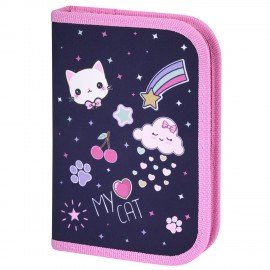 Пенал ПИФАГОР, 1 отделение, полиэстер, 19х13 см, Leapfrog, 273472