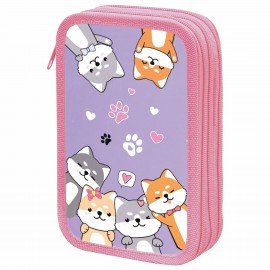 Пенал ЮНЛАНДИЯ, 2 отделения, картон с эффектом soft-touch, 19х11 см, Best fellows, 273497
