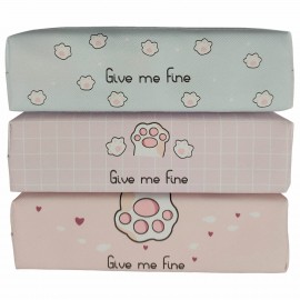 Пенал мягкий ПИФАГОР, 1 отделение, ПВХ, ассорти Pawesome, 20х6х4 см, 273822