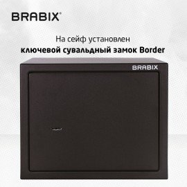 Сейф мебельный BRABIX "SF-280KL", 280х350х300 мм, ключевой замок, черный, 291148, S103BR212314