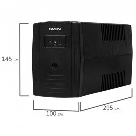 Источник бесперебойного питания SVEN Pro 800, 800VA (480W), 2 евророзетки, SV-013851