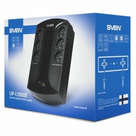 Источник бесперебойного питания SVEN UP-L1000E, 510VA(290W), 6 евророзеток, SV-016593