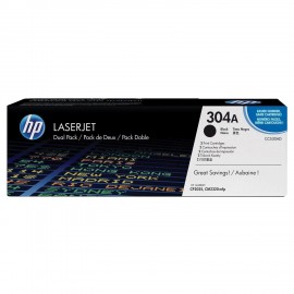 Картридж лазерный HP (CC530AD) CLJ CP2025/CM2320, №304A, черный, КОМПЛЕКТ 2 шт., оригинальный, ресурс 2х3500 страниц