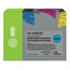 Картридж струйный CACTUS (CS-C9352C) для HP Deskjet 3920/3940/officeJet4315, цветной