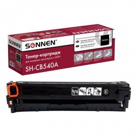 Картридж лазерный SONNEN (SH-CB540A) для HP CLJ CP1215/1515 ВЫСШЕЕ КАЧЕСТВО, черный, 2200 страниц, 363954