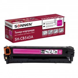 Картридж лазерный SONNEN (SH-CB543A) для HP CLJ CP1215/1515 ВЫСШЕЕ КАЧЕСТВО, пурпурный, 1400 страниц, 363957